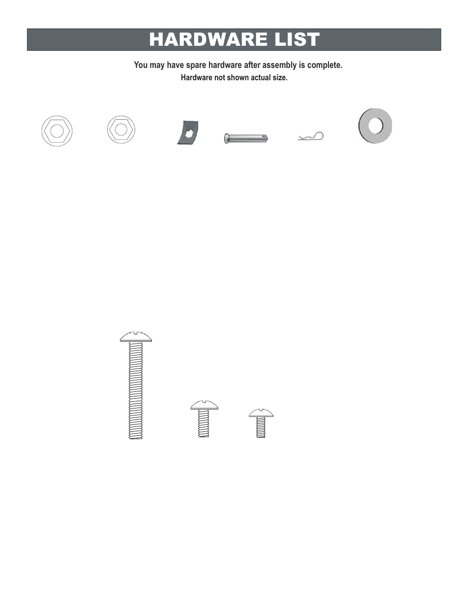 Hardware list | Char-Broil 10201595 User Manual | Page 14 / 16