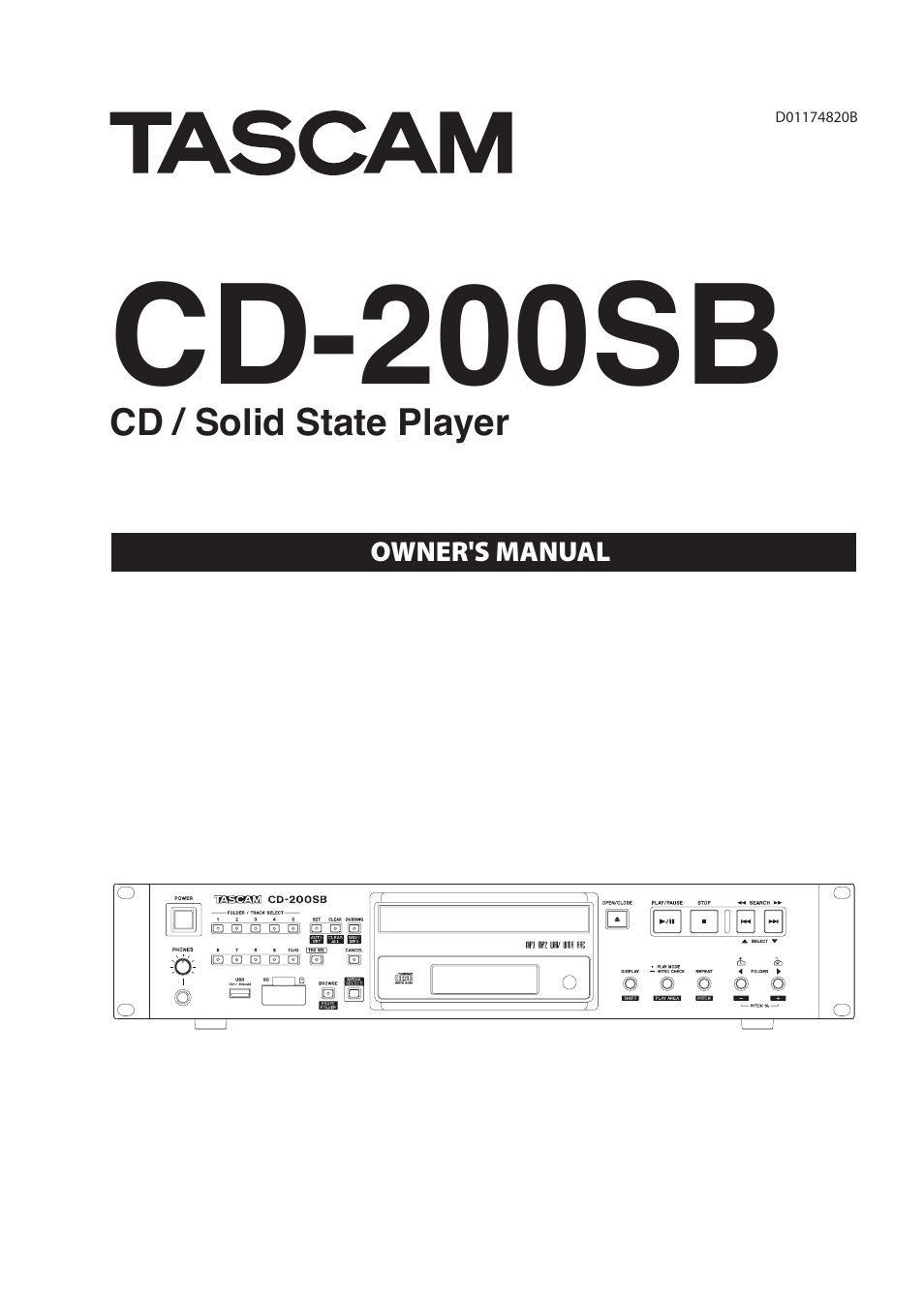 Teac CD-200SB User Manual | 48 pages