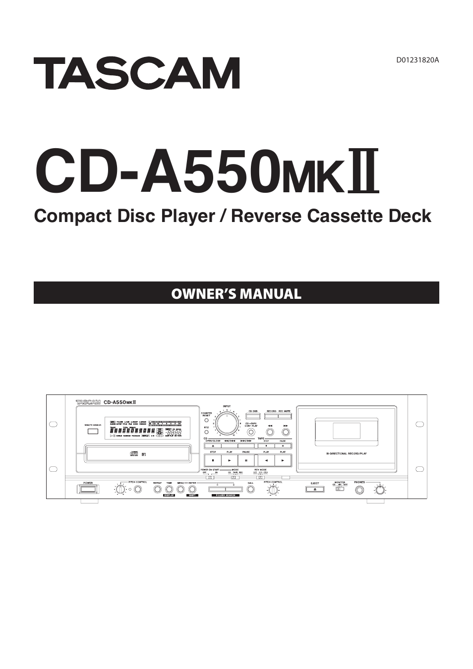 Teac CD-A550MKII User Manual | 48 pages