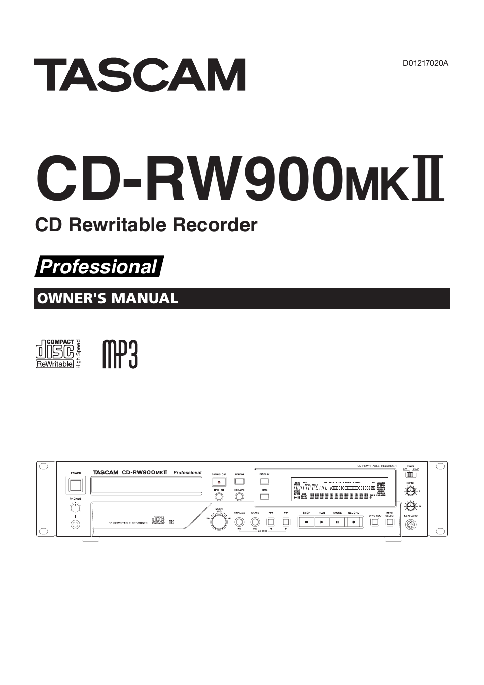 Teac CD-RW900MKII User Manual | 36 pages