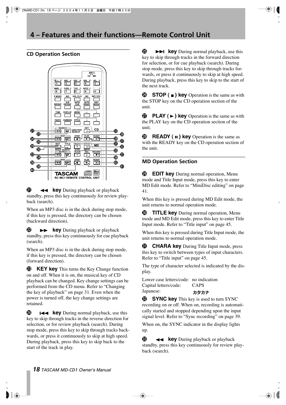 Teac MD-CD1 User Manual | Page 18 / 56