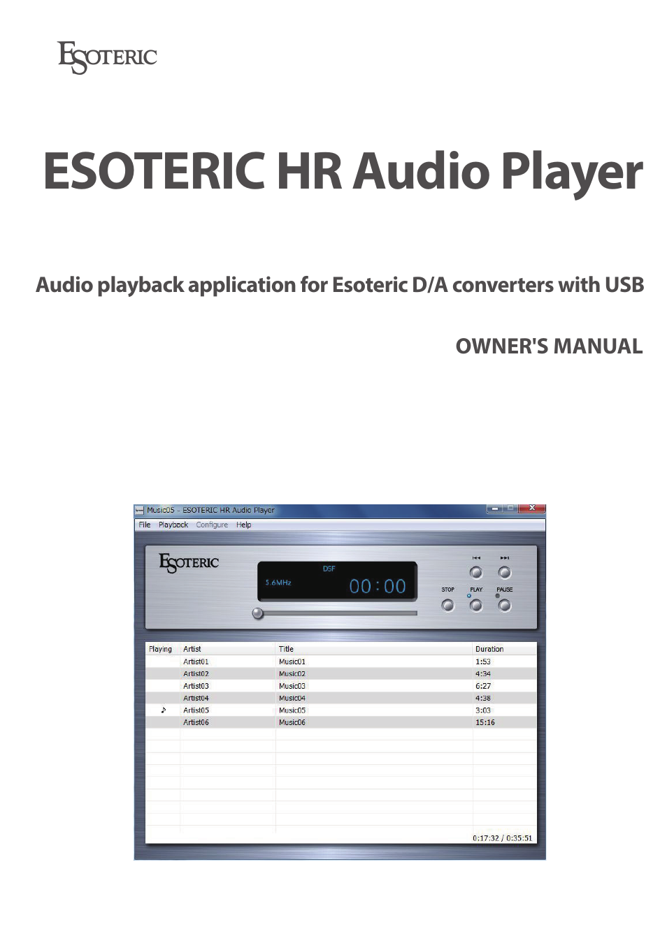 Teac ESOTERIC HR User Manual | 11 pages