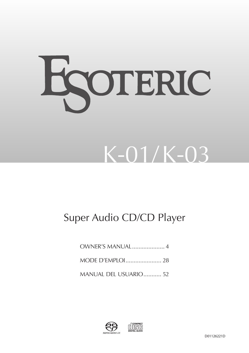 Teac K-01 User Manual | 76 pages