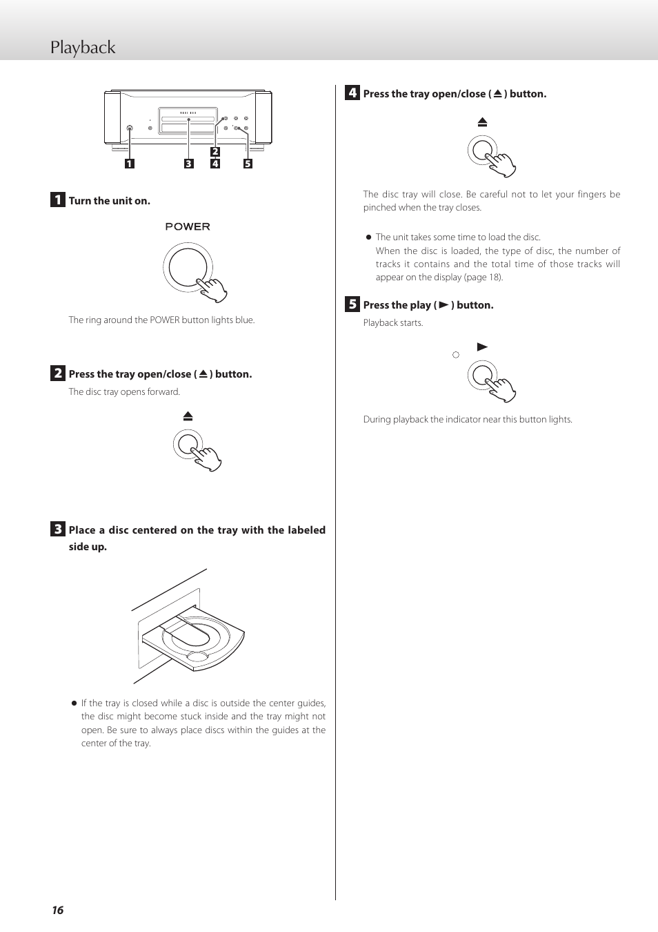 Playback | Teac K-01X User Manual | Page 16 / 84