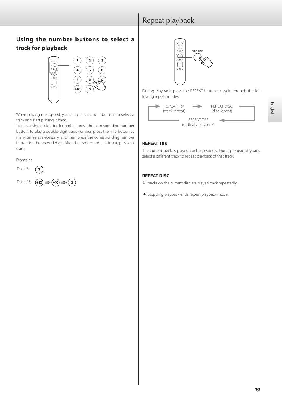 Repeat playback | Teac K-01X User Manual | Page 19 / 84