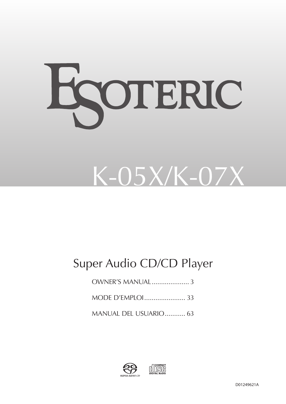 Teac K-05X User Manual | 96 pages