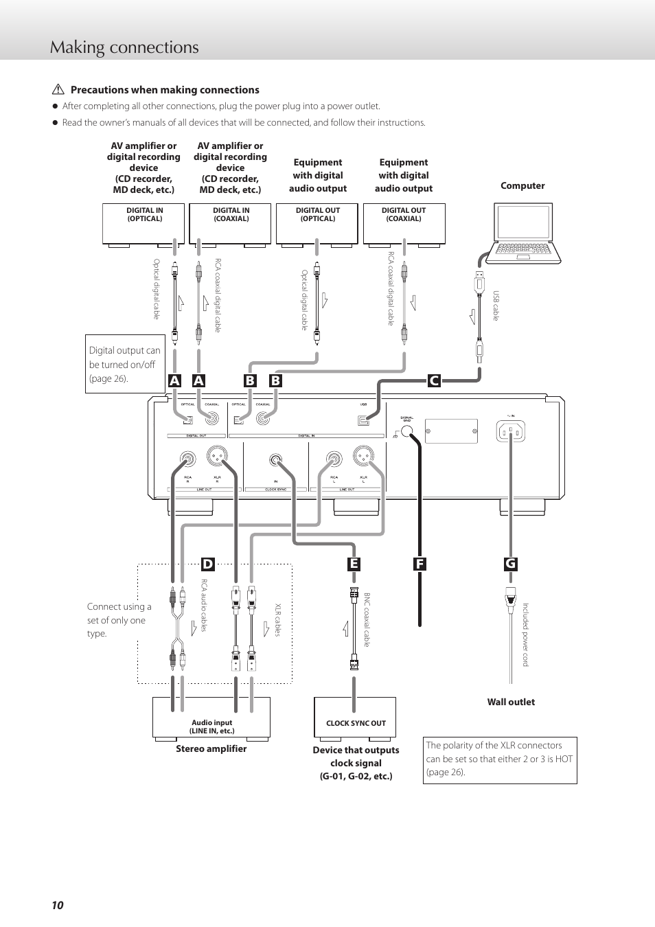 Making connections | Teac K-05X User Manual | Page 10 / 96