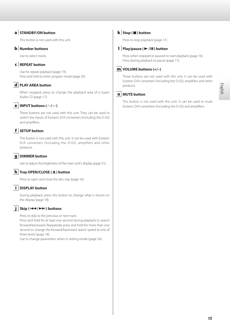 Teac K-05X User Manual | Page 15 / 96