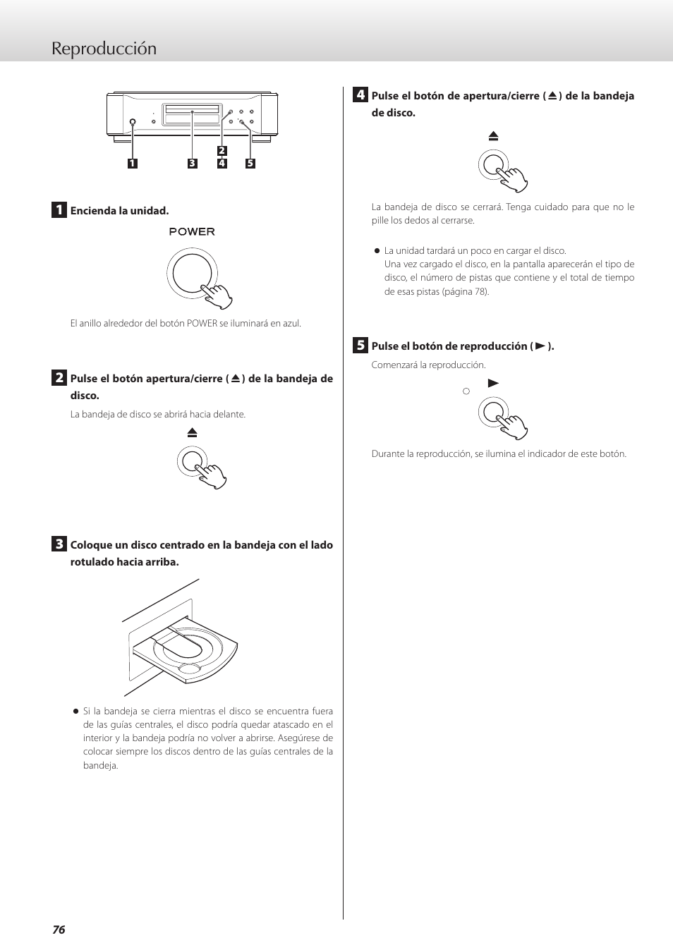 Reproducción | Teac K-05X User Manual | Page 76 / 96