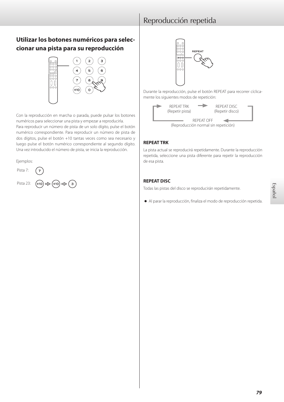 Reproducción repetida | Teac K-05X User Manual | Page 79 / 96