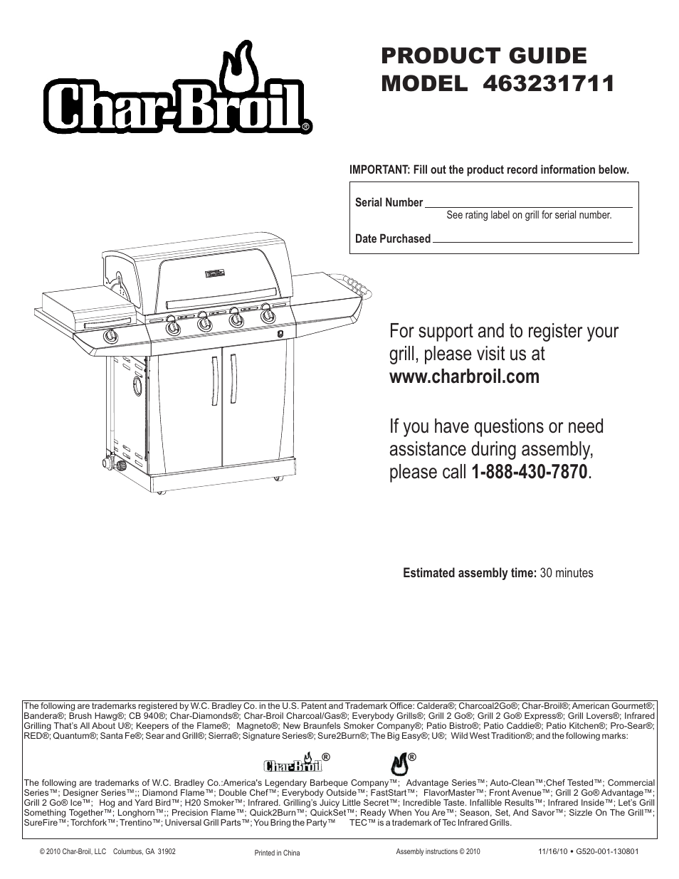 Char-Broil 463231711 User Manual | 32 pages