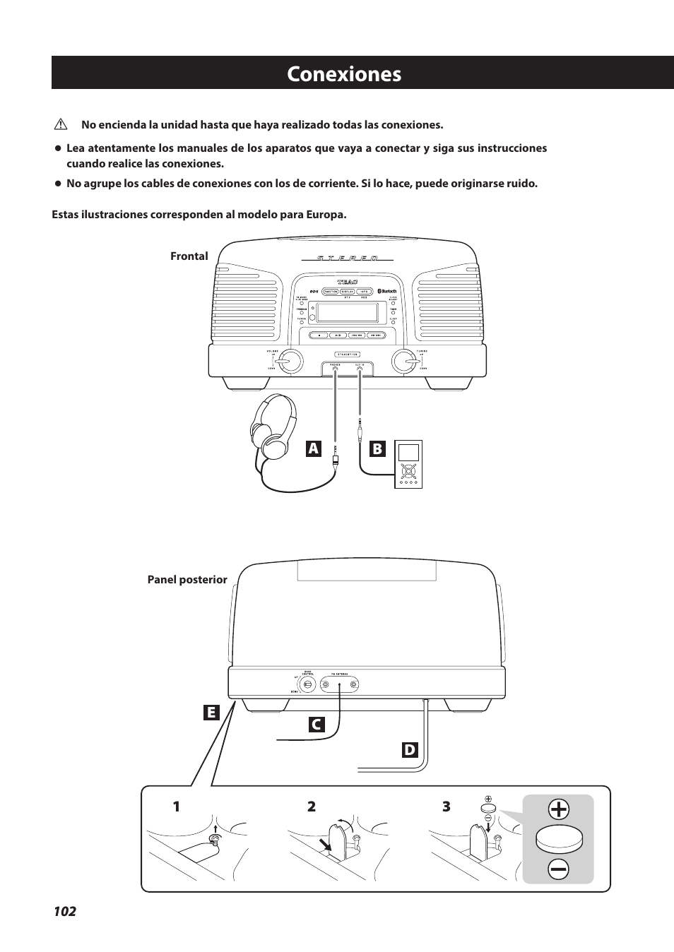 Conexiones | Teac SL-D930 User Manual | Page 102 / 140