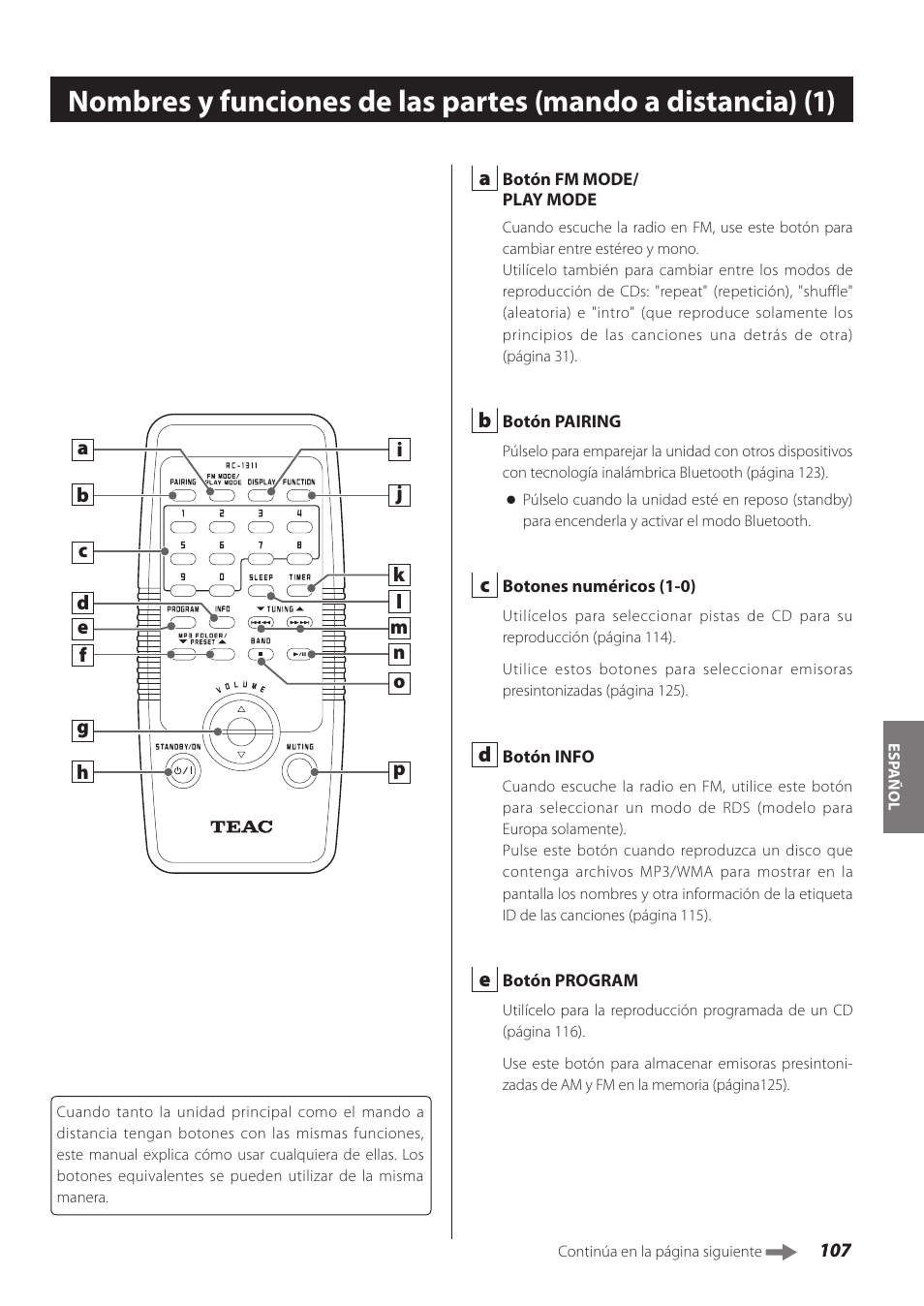 Teac SL-D930 User Manual | Page 107 / 140