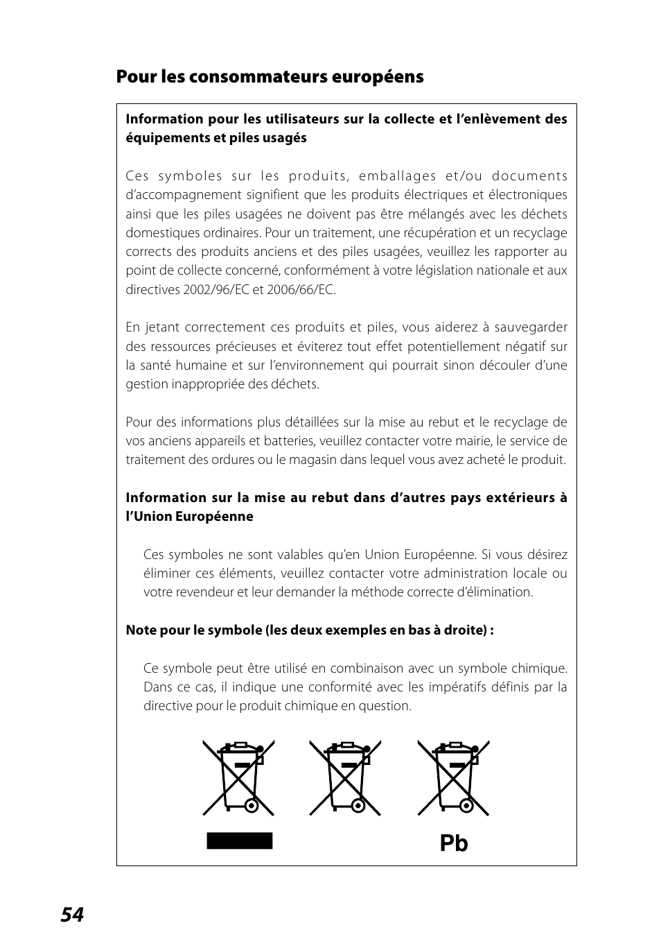 Pour les consommateurs européens | Teac SR-LUXi User Manual | Page 54 / 84