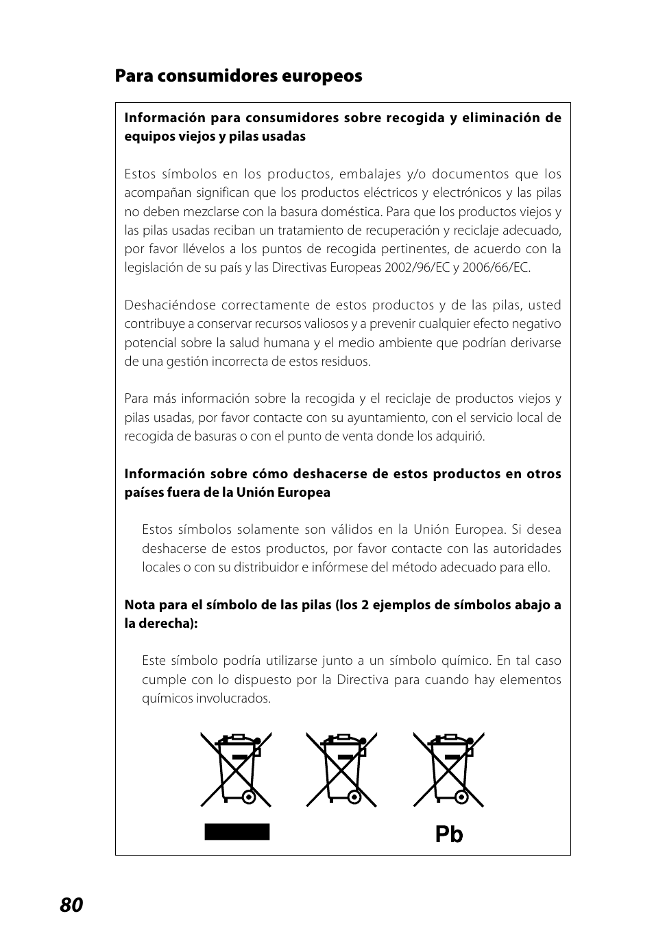 Para consumidores europeos | Teac SR-LUXi User Manual | Page 80 / 84