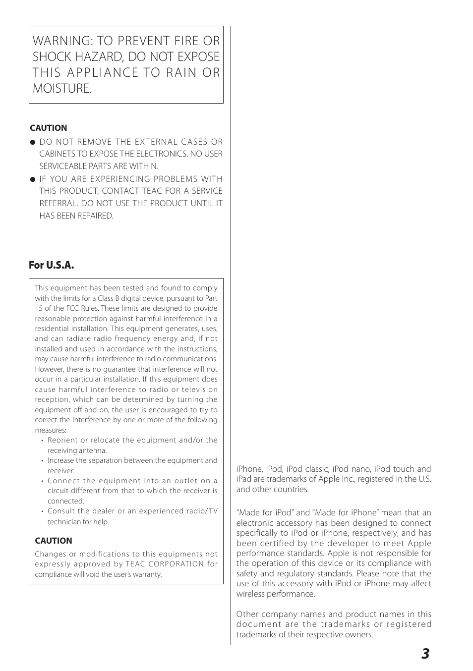 Teac DS-H01 User Manual | Page 3 / 32