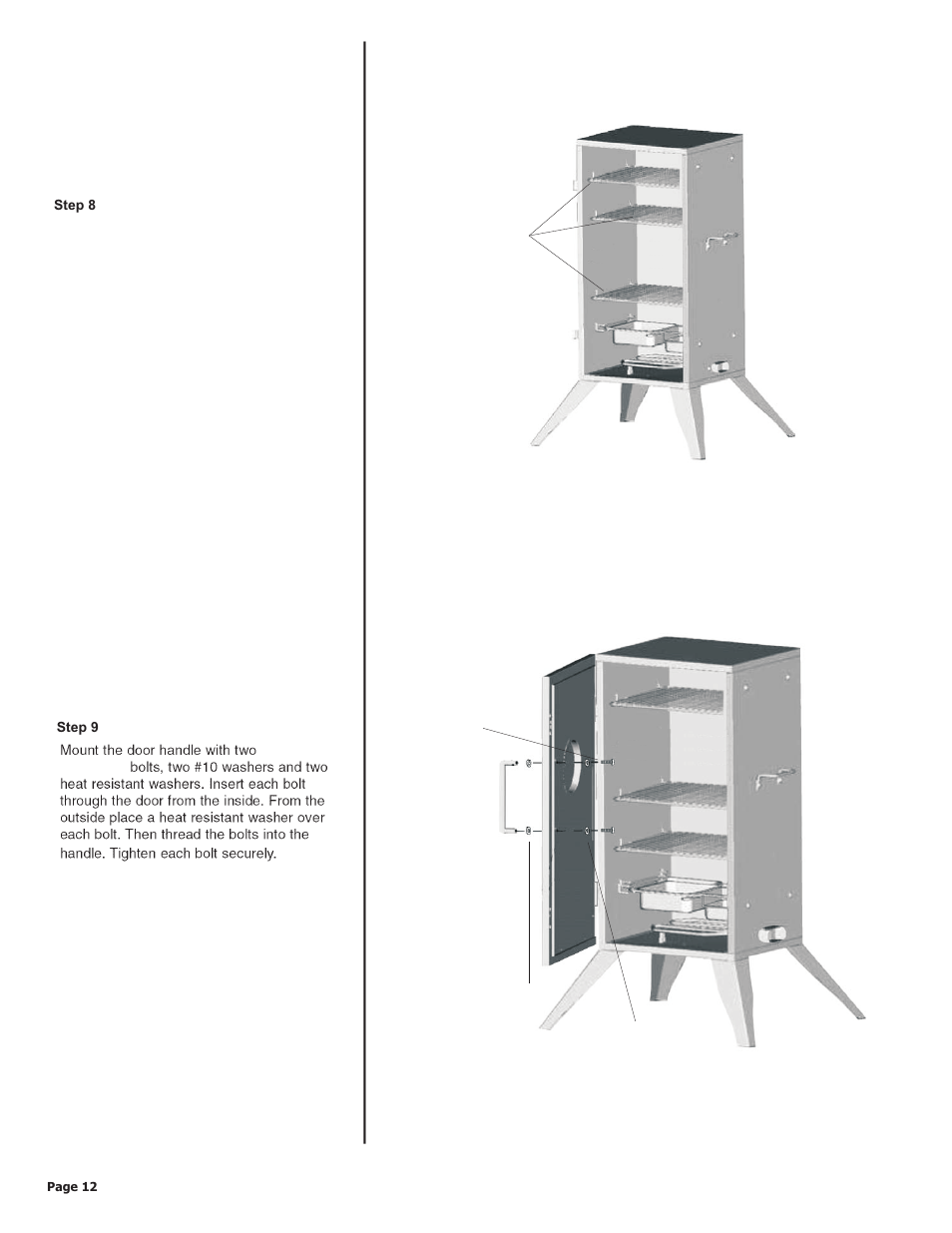 Bolt | Char-Broil VERTICAL ELETRIC SMOKER 11201677 User Manual | Page 12 / 16