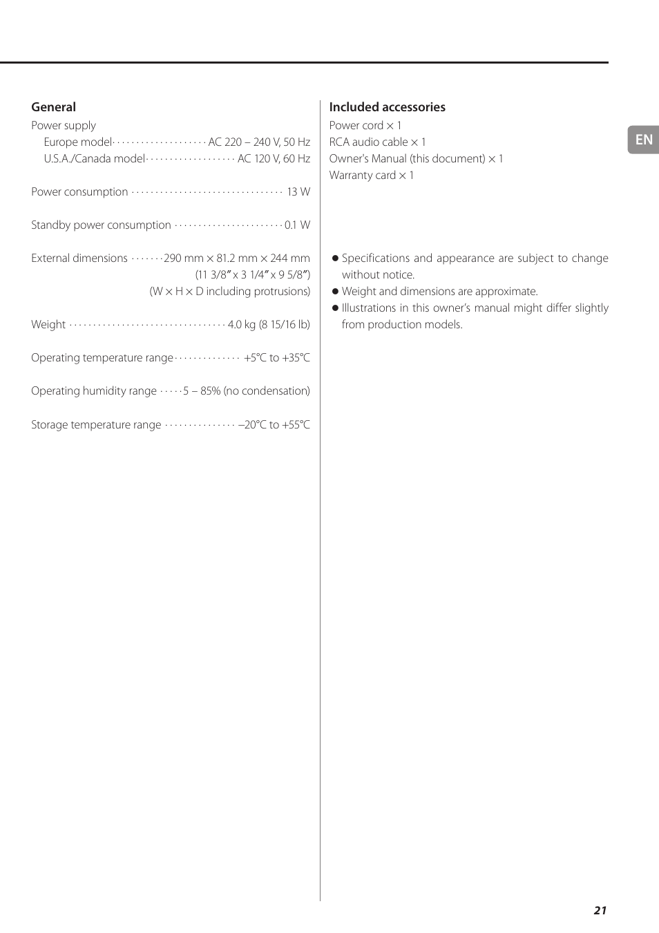 Teac UD-501 User Manual | Page 21 / 60