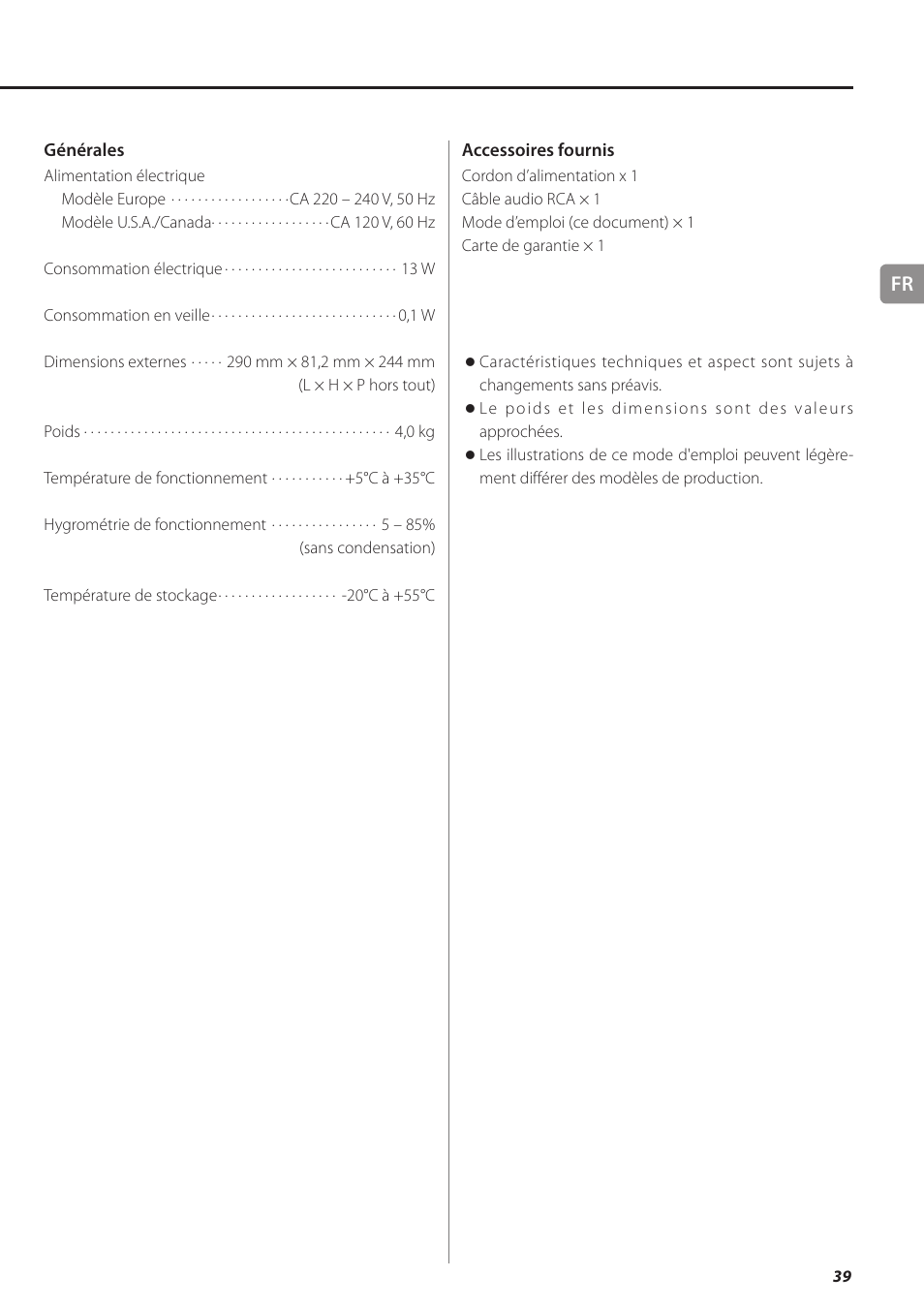 Teac UD-501 User Manual | Page 39 / 60