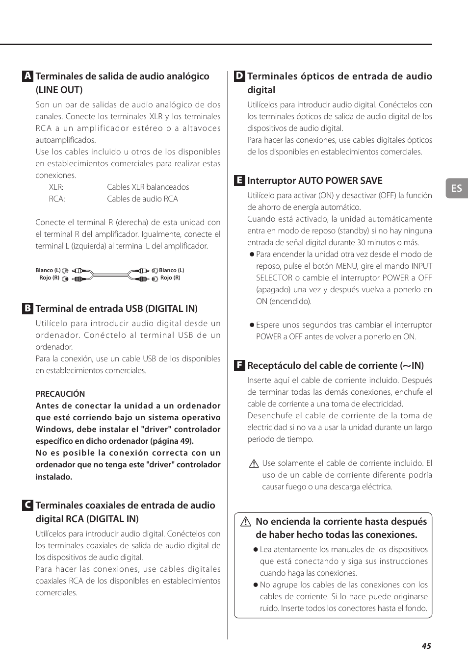 Teac UD-501 User Manual | Page 45 / 60