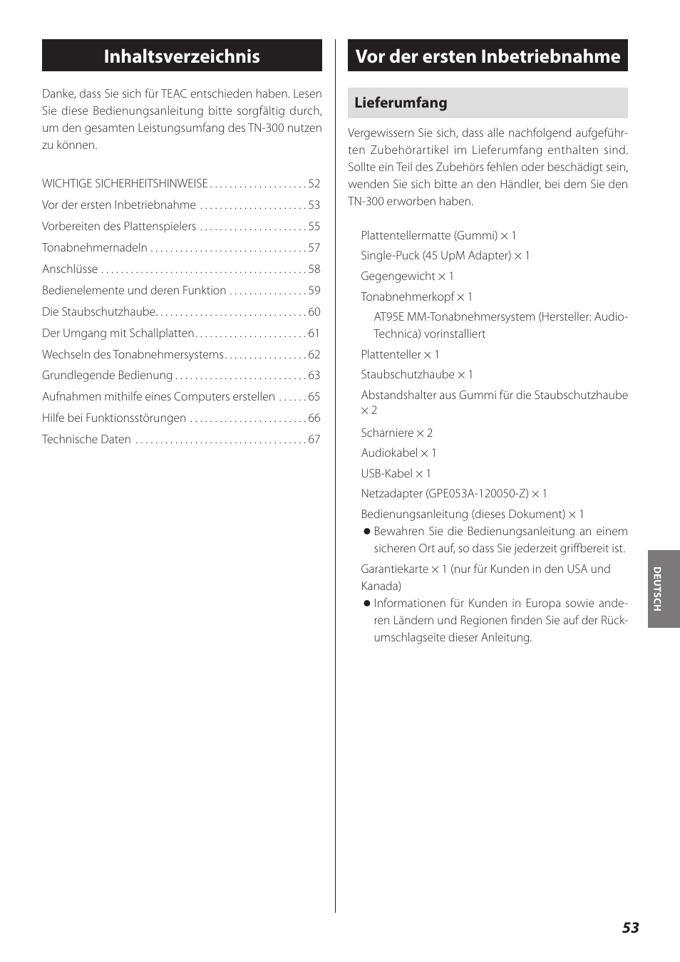 Teac TN-300 User Manual | Page 53 / 116