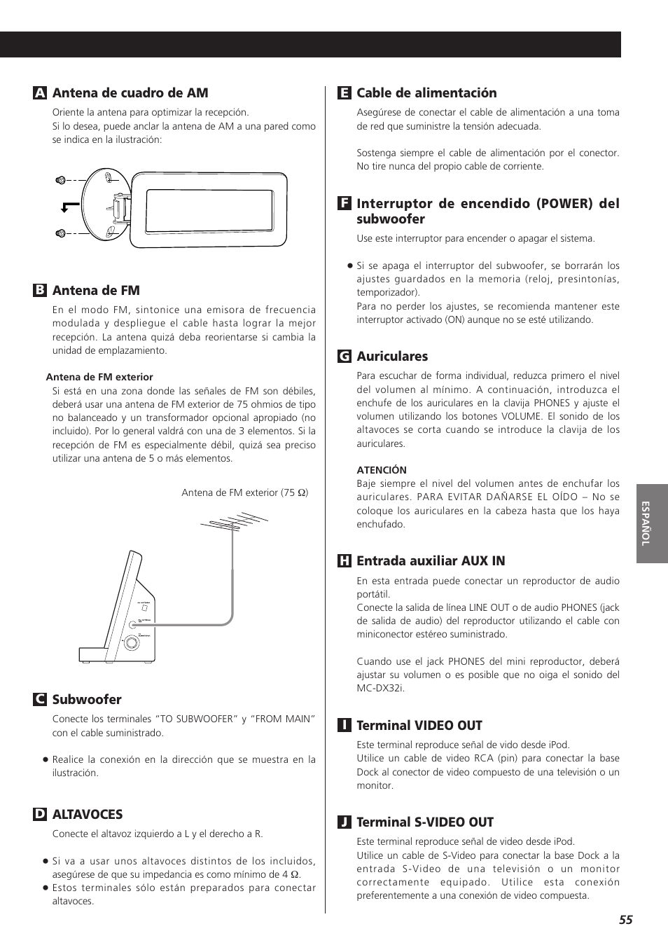 Teac MC-DX32I User Manual | Page 55 / 76