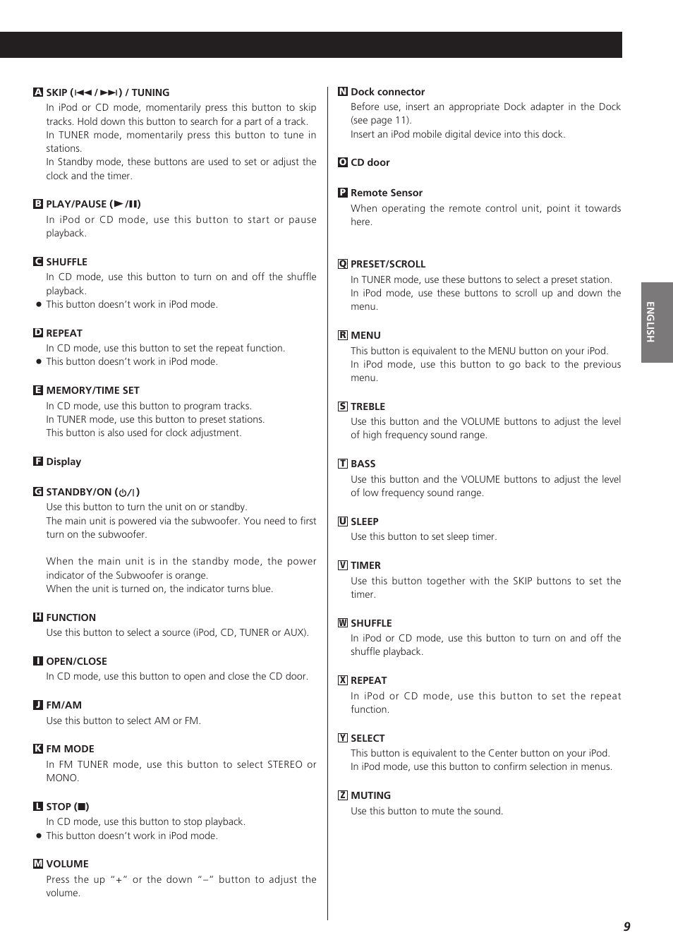 Teac MC-DX32I User Manual | Page 9 / 76