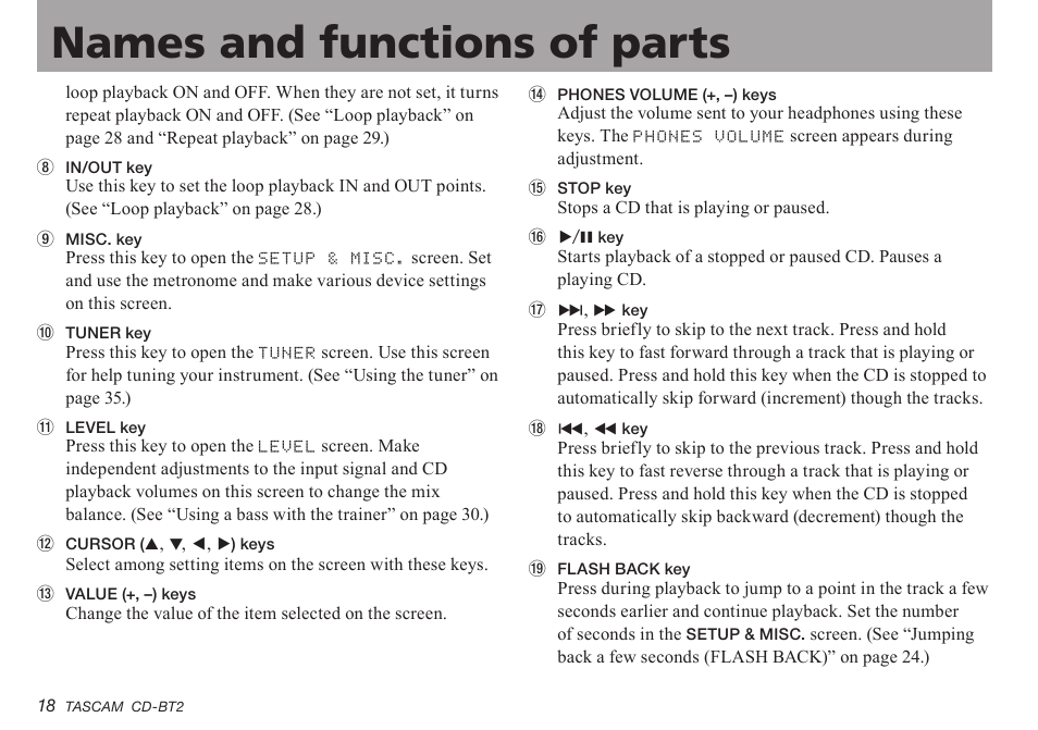 Teac CD-BT2 User Manual | Page 18 / 44