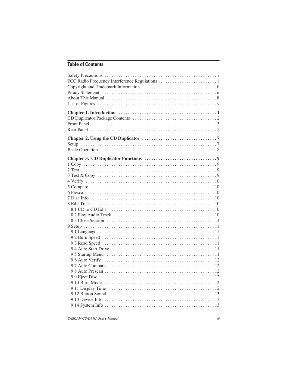 Teac CD-D11U User Manual | Page 5 / 32