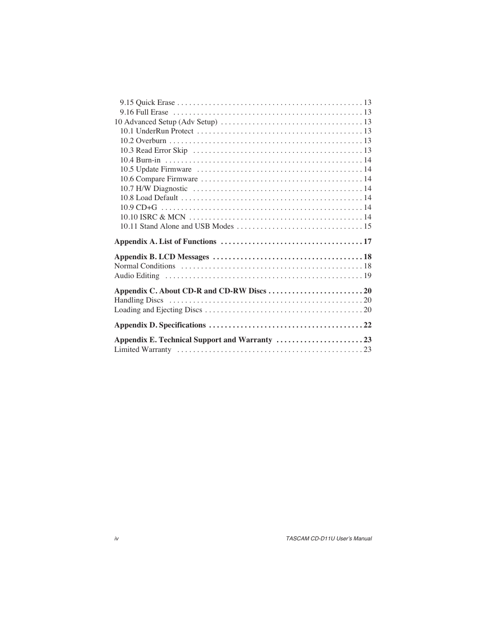 Teac CD-D11U User Manual | Page 6 / 32