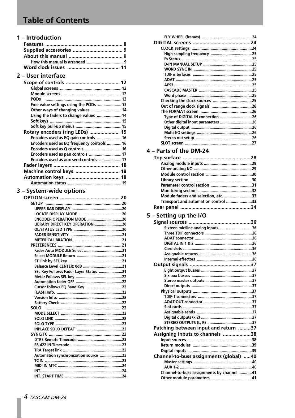 Teac DM-24 User Manual | Page 4 / 146