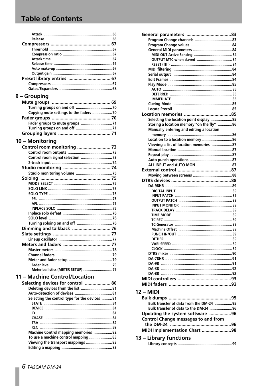 Teac DM-24 User Manual | Page 6 / 146