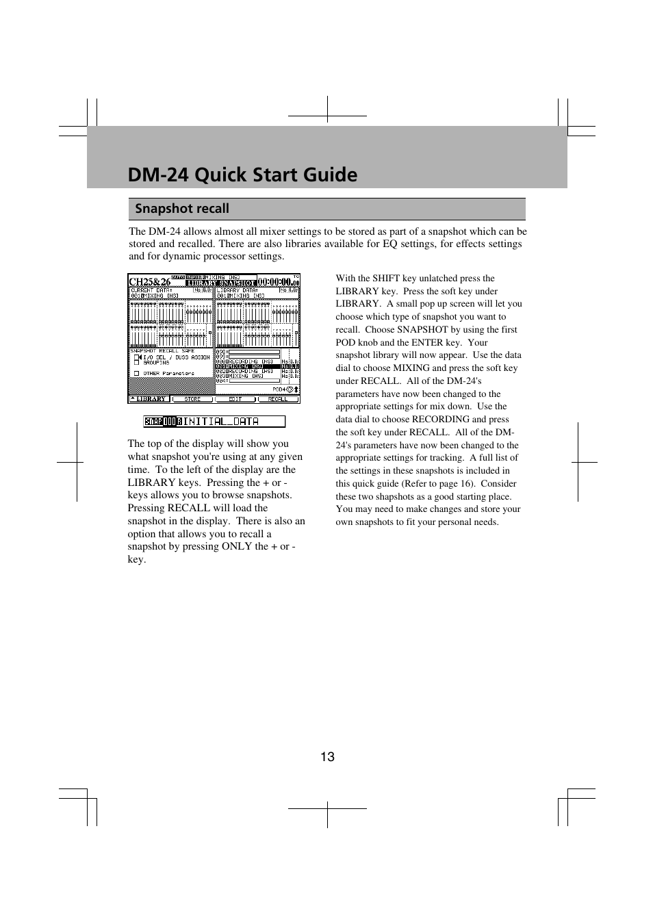 Dm-24 quick start guide | Teac DM-24 Quick Start User Manual | Page 13 / 16