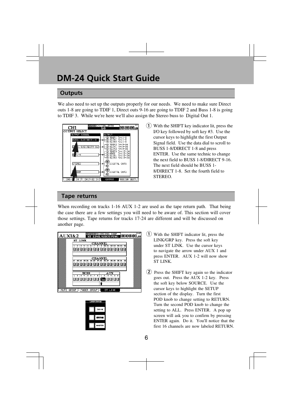 Dm-24 quick start guide | Teac DM-24 Quick Start User Manual | Page 6 / 16