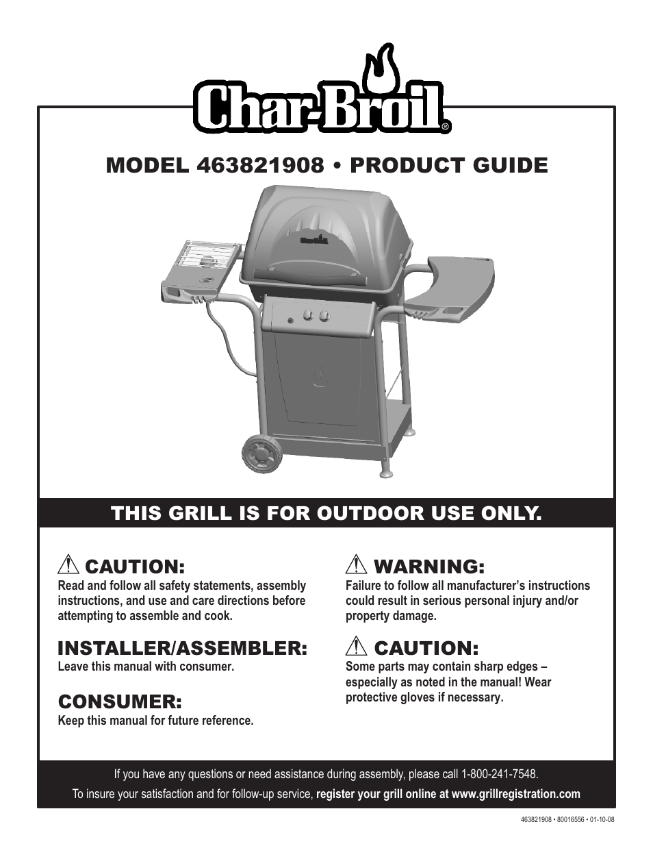 Char-Broil 463821908 User Manual | 28 pages