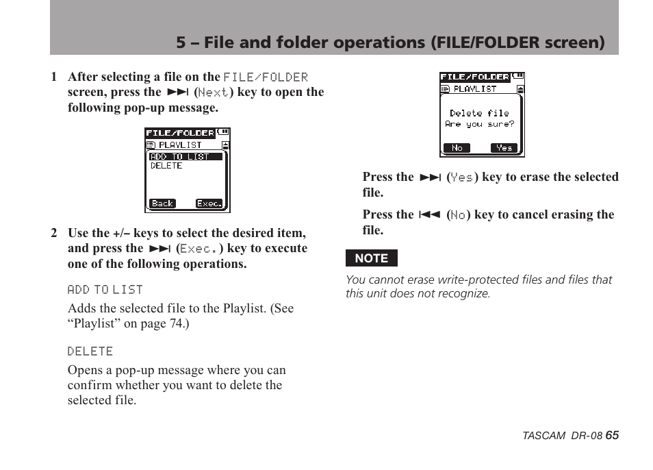 Tascam DR-08 User Manual | Page 65 / 112