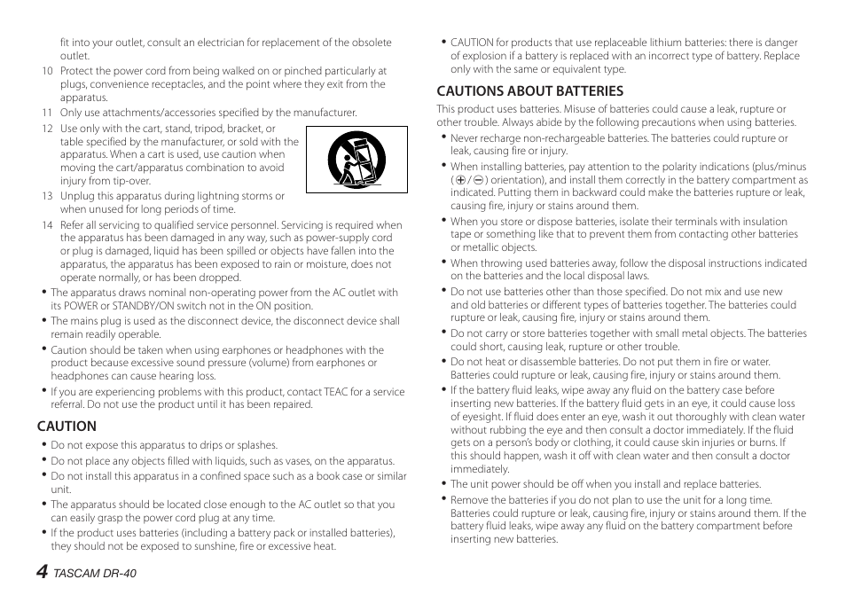 Teac DR-40 User Manual | Page 4 / 140