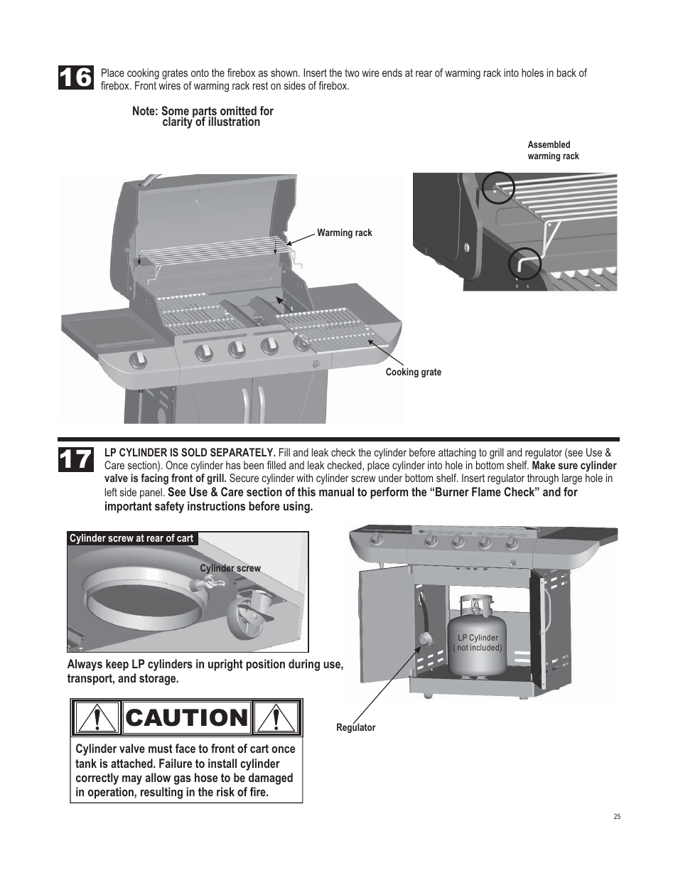 Caution | Char-Broil 463270311 User Manual | Page 25 / 32