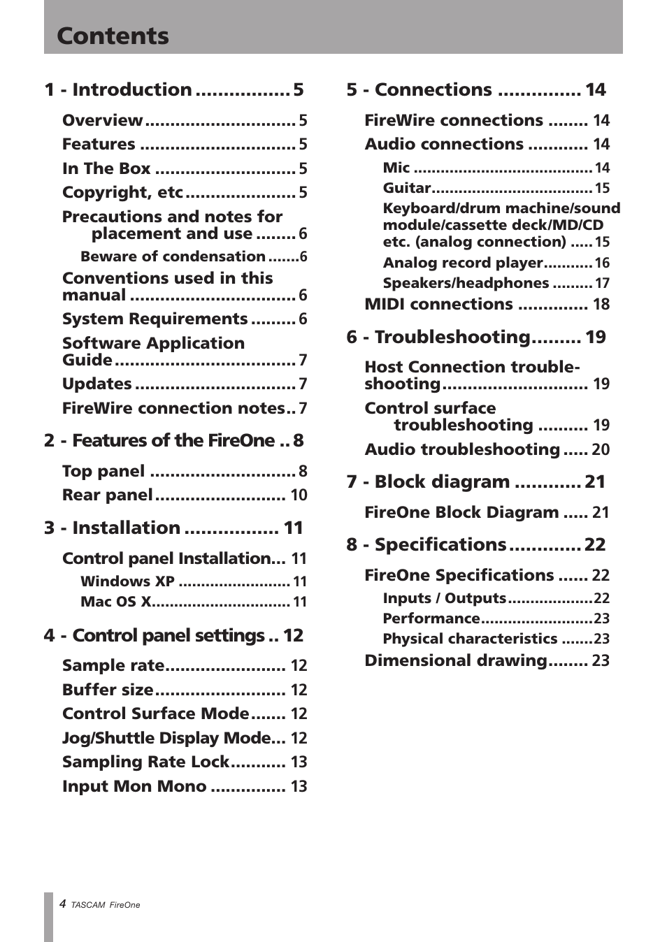 Teac FireOne User Manual | Page 4 / 24