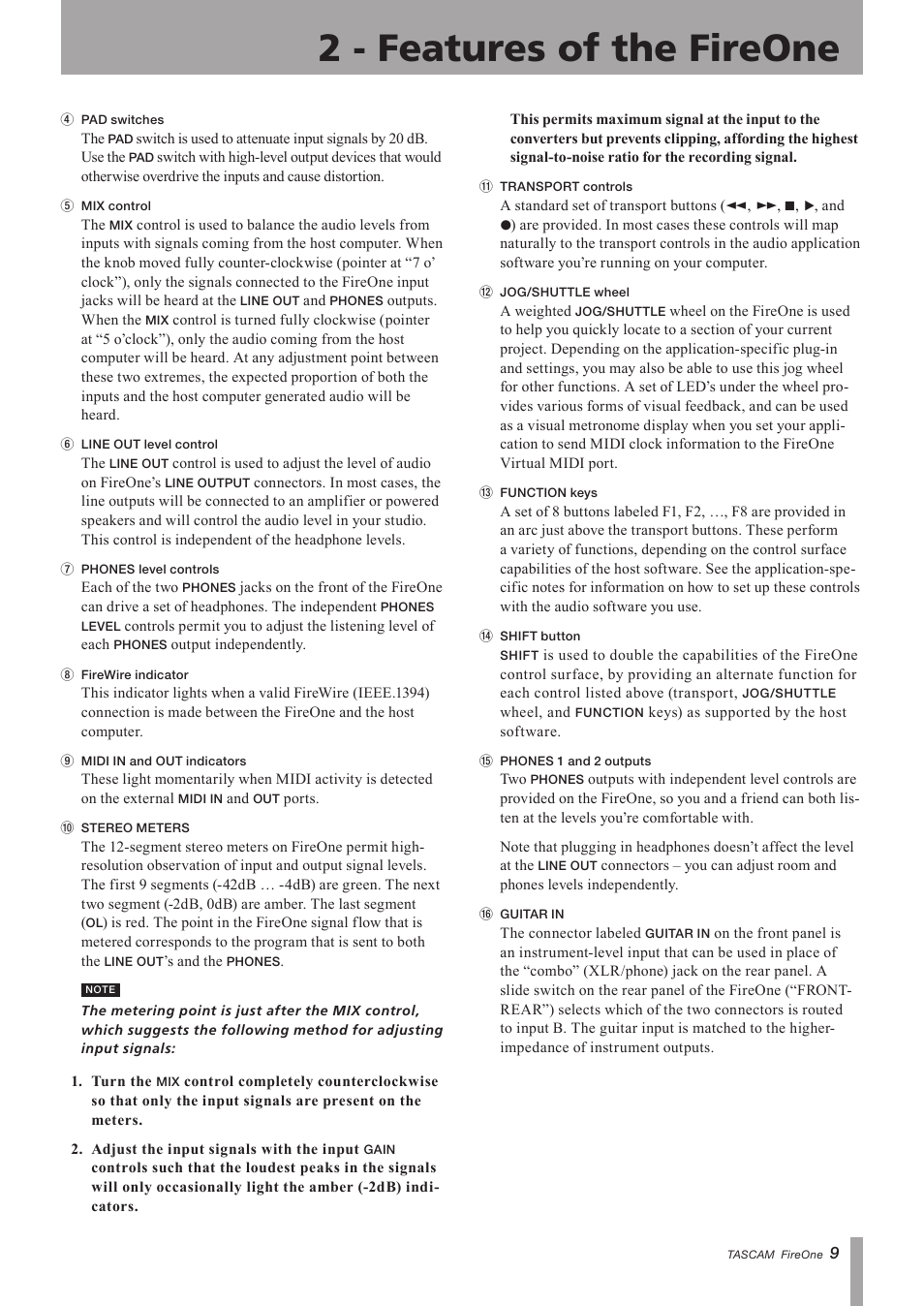 2 - features of the fireone, Important safety instructions | Teac FireOne User Manual | Page 9 / 24