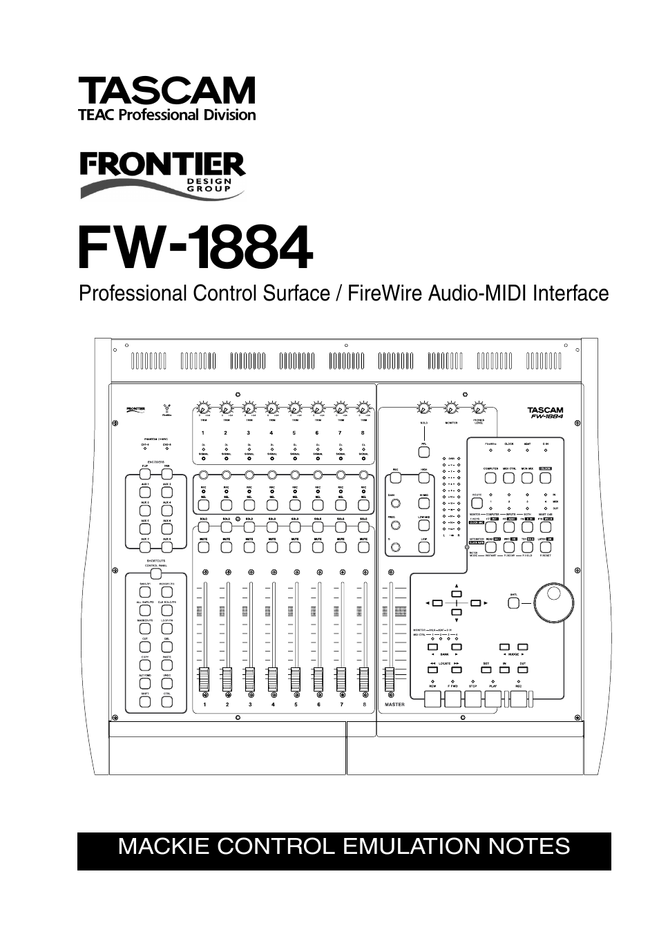 Teac FW-1884 Mackie Control Emulation User Manual | 5 pages