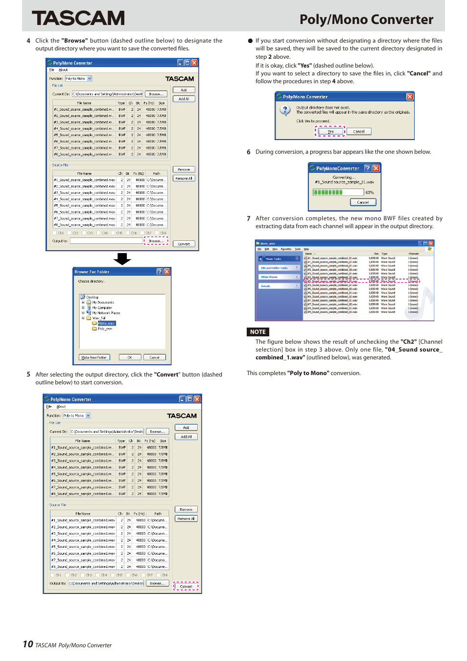 Poly/mono converter | Teac HS-8 Software Manual User Manual | Page 10 / 13