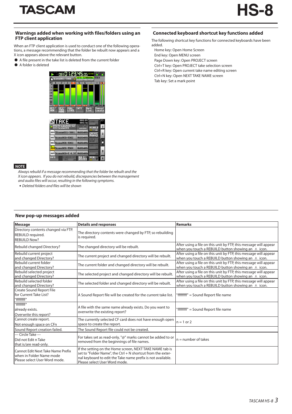 Hs-8 | Teac HS-8 Firmware V1.40 User Manual | Page 3 / 8