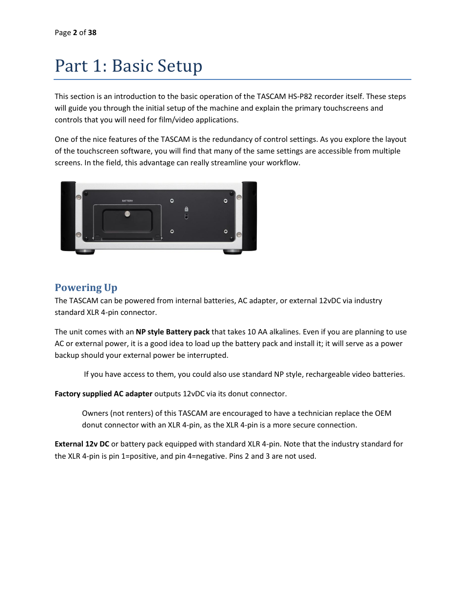 Part 1: basic setup | Teac HS-P82 Quick Start Guide User Manual | Page 2 / 38