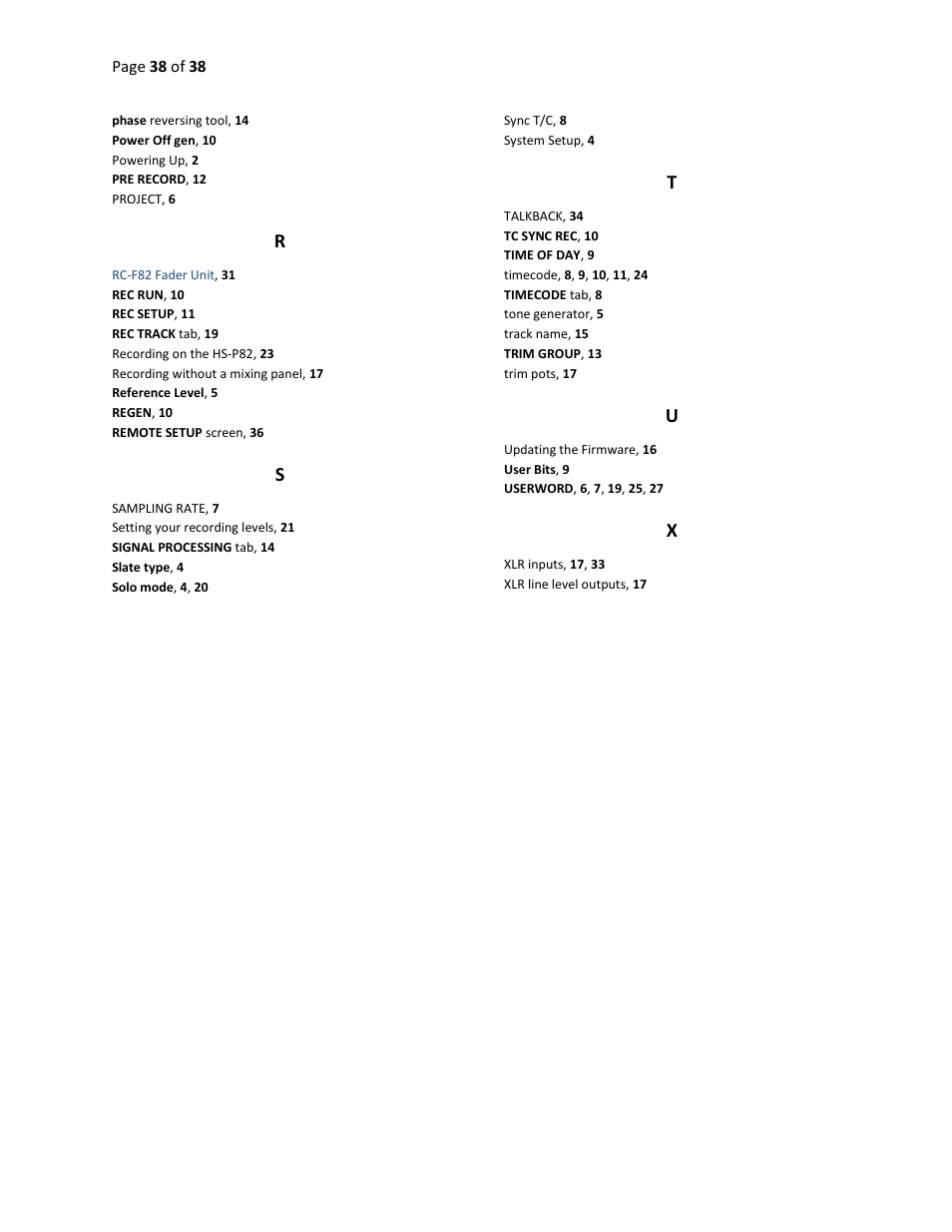 Teac HS-P82 Quick Start Guide User Manual | Page 38 / 38
