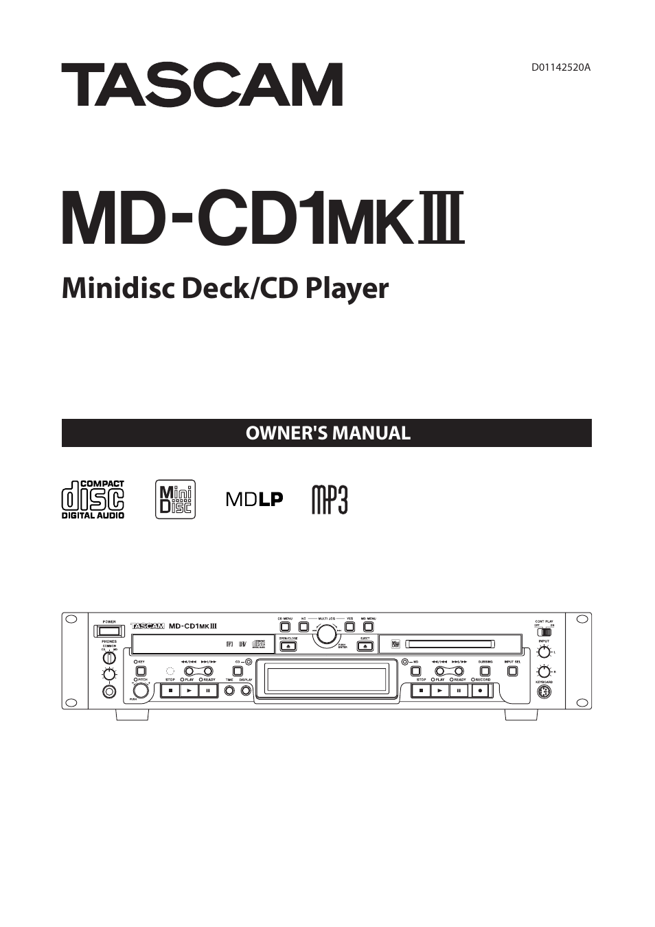 Teac MD-CD1MKIII User Manual | 56 pages