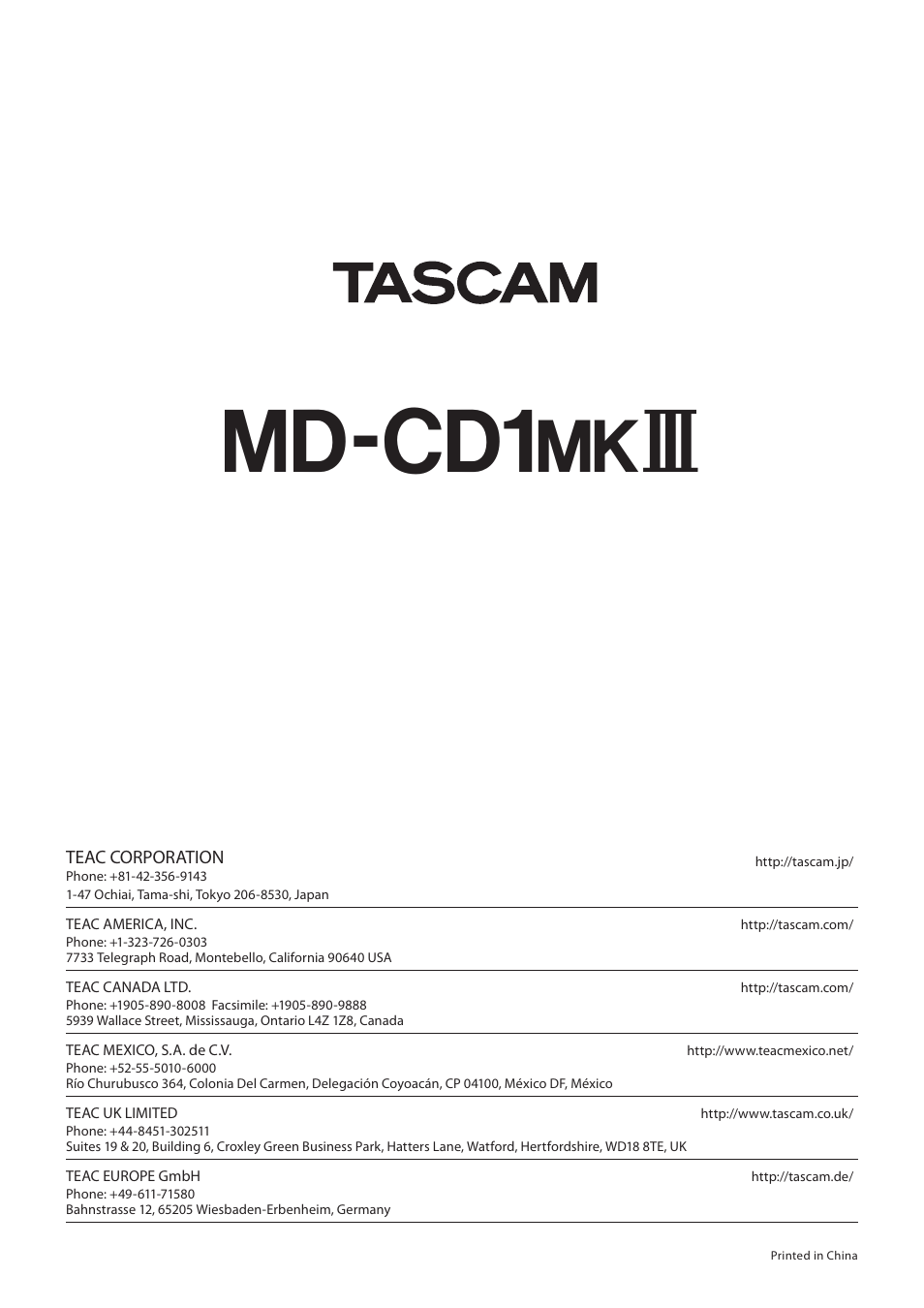 Md-cd1 | Teac MD-CD1MKIII User Manual | Page 56 / 56