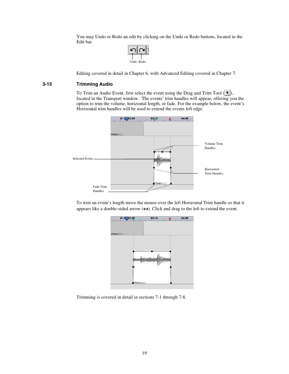 Trimming audio | Teac MX-View Version 1.0b1 User Manual | Page 19 / 92