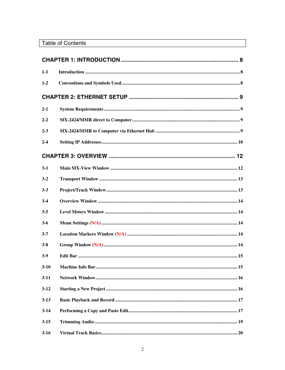 Teac MX-View Version 1.0b1 User Manual | Page 2 / 92