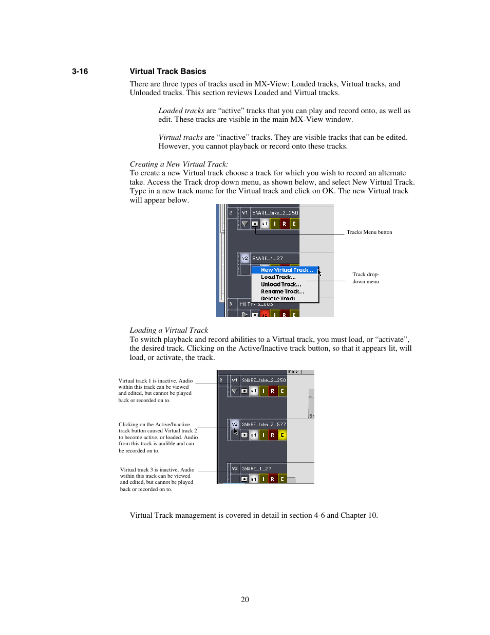 Virtual track basics | Teac MX-View Version 1.0b1 User Manual | Page 20 / 92